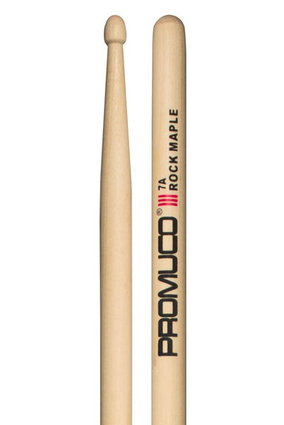 Promuco Percussion Rock Maple Wood Tip Drumsticks (7A)