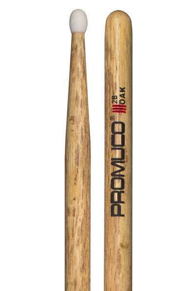 Promuco Percussion Oak Drumsticks (2B, Nylon Tip)