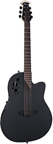 Ovation Pro Series Elite 1868TX Super Shallow Acoustic-Electric Guitar (Black Textured)