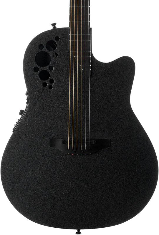 Ovation Pro Series Elite 1868TX Super Shallow Acoustic-Electric Guitar (Black Textured)