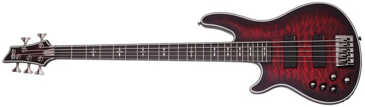 Schecter Hellraiser Extreme-5 5-String Electric Bass (Crimson Red Burst Satin, Left-Handed)