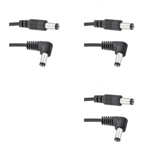 Voodoo Lab Voodoo Lab RSMIX 3-Pack Of DC Cables 21Mm Straight And Right Angle Barrel
