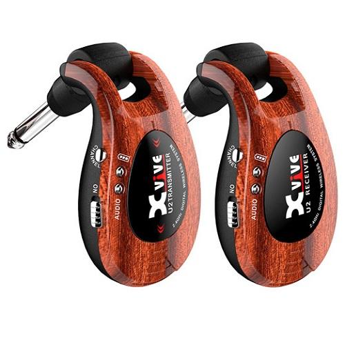Xvive XVIVE-U2/WOOD Guitar Wireless System with 1/4" transmitter and 1/4" receiver - Microphones