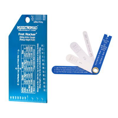 MusicNomad Precision Fret Evaluation Kit with Fret Rocker+ and Fret Gauge