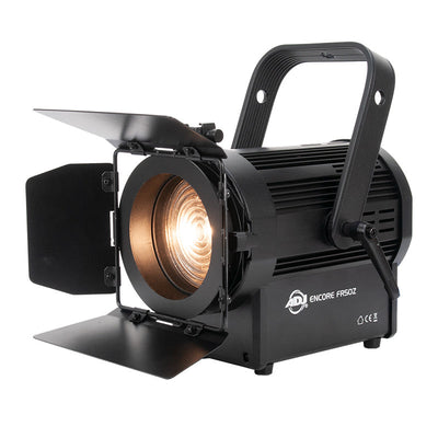 ADJ Fresnel Fixture (3000K) with 50W WW COB LED/Barn Door - 6in
