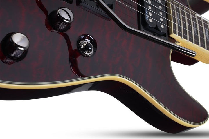 Schecter Omen Extreme-FR Electric Guitar (Black Cherry, Left-Handed)