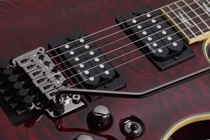 Schecter Omen Extreme-FR Electric Guitar (Black Cherry, Left-Handed)