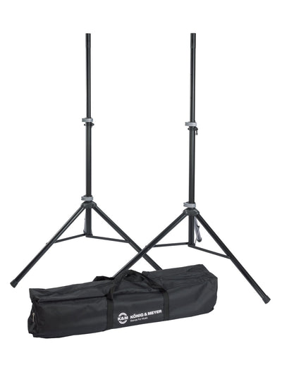 K&M K&M 21459 Black Speaker Stand Set