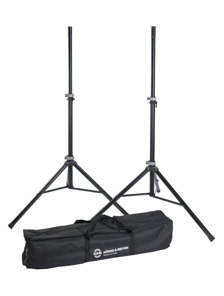 K&M K&M 21459 Black Speaker Stand Set