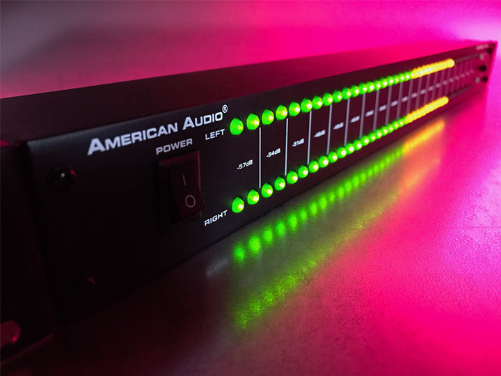 ADJ Rackmount LED dB display with RCA Input/Output - 19in