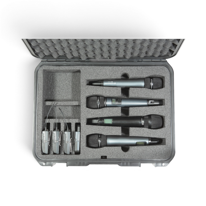SKB SKB iSeries 1813-5 Wireless Four Mic Case (Black, Pre-Cut Foam) - Microphone Cases