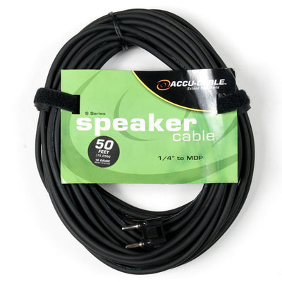 ADJ 16 AWG Speaker Cable with 1/4in to MDP - 50ft