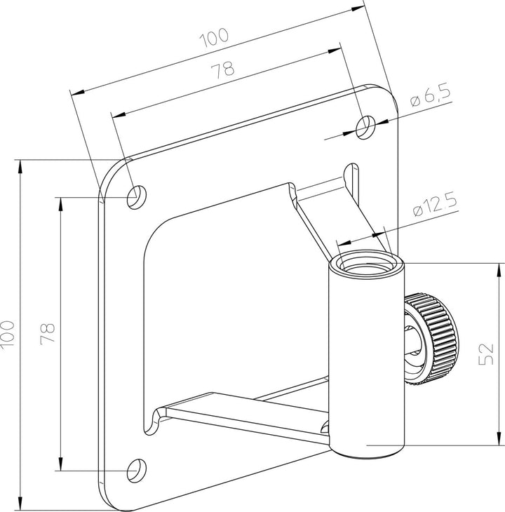 K&M K&M 23856 Black Microphone Wall Mount