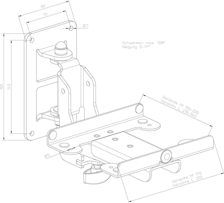 K&M K&M 24167 Wall Speaker Mount