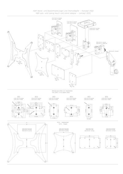 K&M K&M 24471 White Speaker Wall Mount