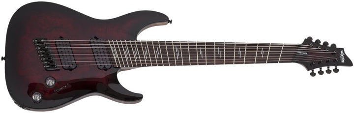 Schecter Omen Elite-8 Multiscale 8-String Electric Guitar (Black Cherry Burst)