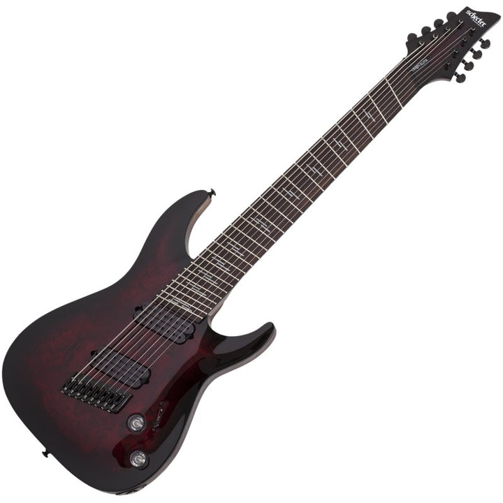 Schecter Omen Elite-8 Multiscale 8-String Electric Guitar (Black Cherry Burst)