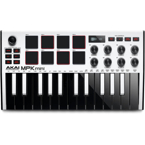 Akai Akai MPK Mini MK3 25-Key MIDI Keyboard and Pad Controller (White, Open Box)