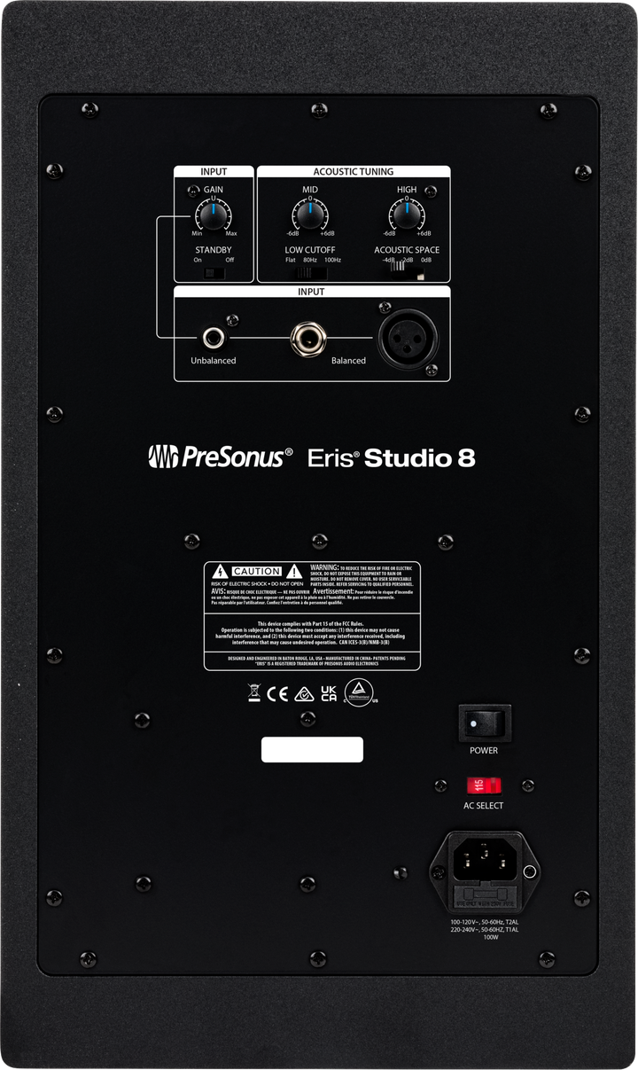 PreSonus Eris Studio 8 Active Studio Monitor with EBM Waveguide - 8"