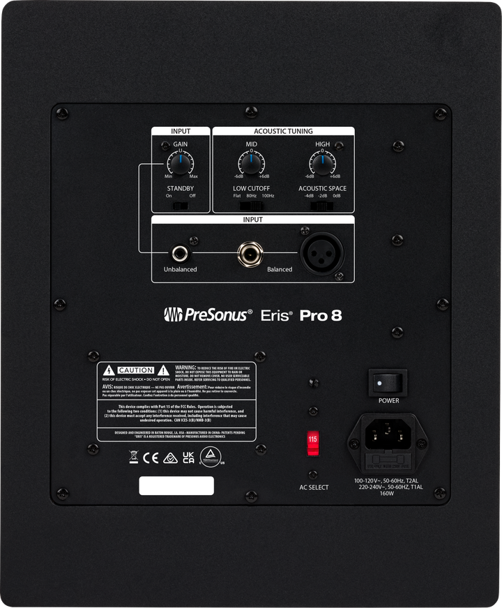 PreSonus Eris Pro 8 Active Coaxial 2-Way Studio Monitors - 8"