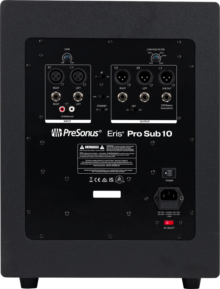 PreSonus Eris Pro SUB 10 Active Studio Subwoofer - 10"