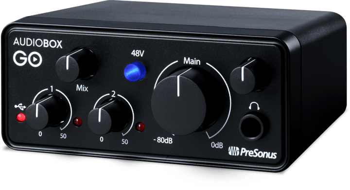 PreSonus Audiobox GO CREATOR Bundle Recording Package with USB-C Audio Interface