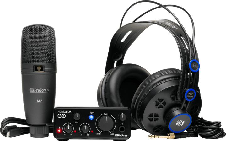 PreSonus Audiobox GO CREATOR Bundle Recording Package with USB-C Audio Interface