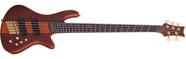 Schecter Stiletto Studio-5 FF Fanned Fret 5-String Electric Bass (Honey Satin)