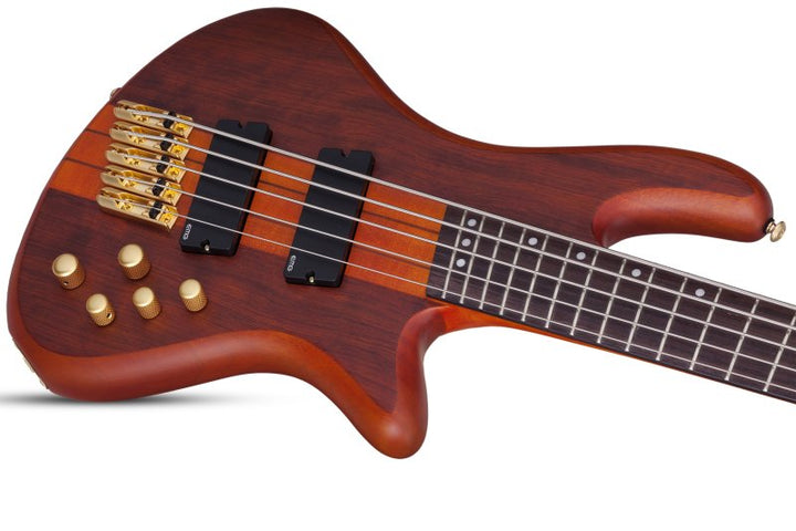 Schecter Stiletto Studio-5 FF Fanned Fret 5-String Electric Bass (Honey Satin)