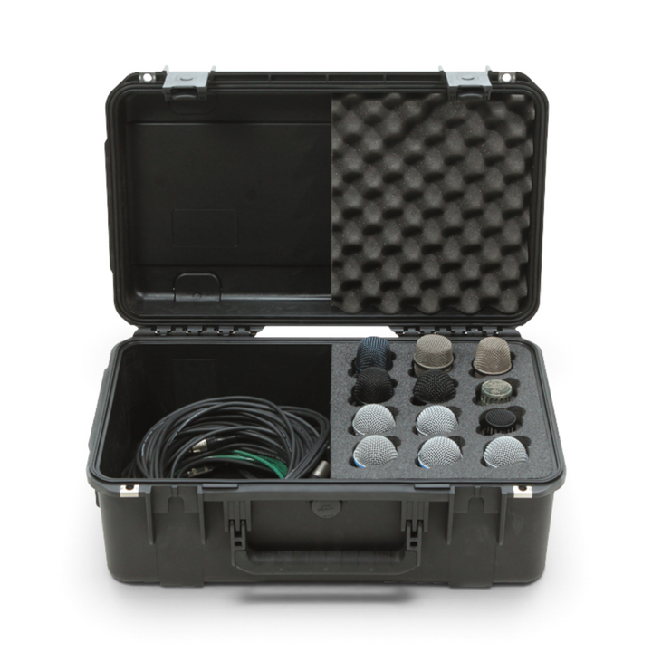 SKB SKB iSeries 2011-12 12-Mic Case (Black, Pre-Cut Foam) - Microphone Cases