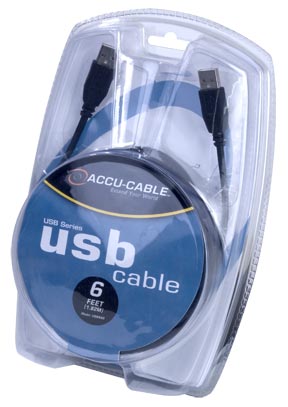 ADJ USB Cable with USB A Male to USB A Female - 6ft
