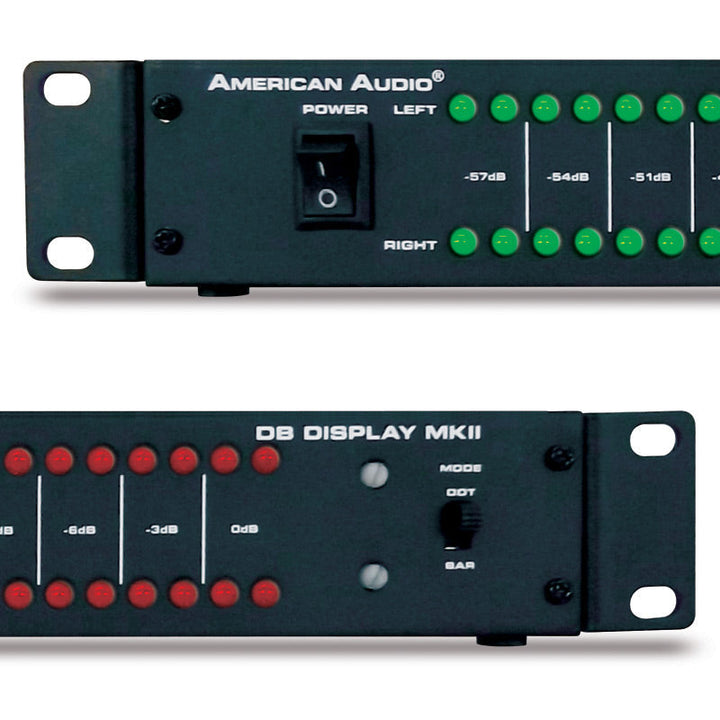 ADJ Rackmount LED dB display with RCA Input/Output - 19in
