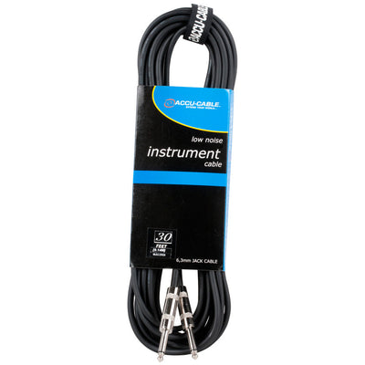 ADJ Instrument Cable with 1/4in Mono to 1/4in Mono - 30ft