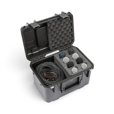 SKB SKB iSeries 1610-8 8-Mic Case (Black, Pre-Cut Foam) - Microphone Cases