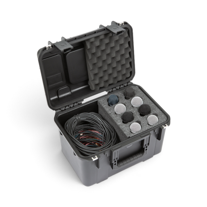 SKB SKB iSeries 1610-8 8-Mic Case (Black, Pre-Cut Foam) - Microphone Cases