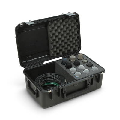 SKB SKB iSeries 2011-12 12-Mic Case (Black, Pre-Cut Foam) - Microphone Cases