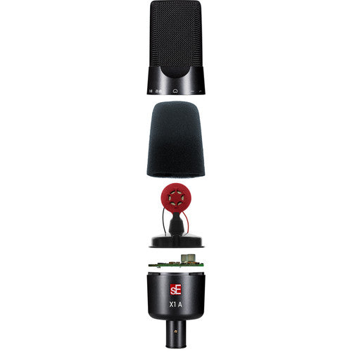 SE Electronics X1A X1 Series Condenser Microphone and Clip – rear view