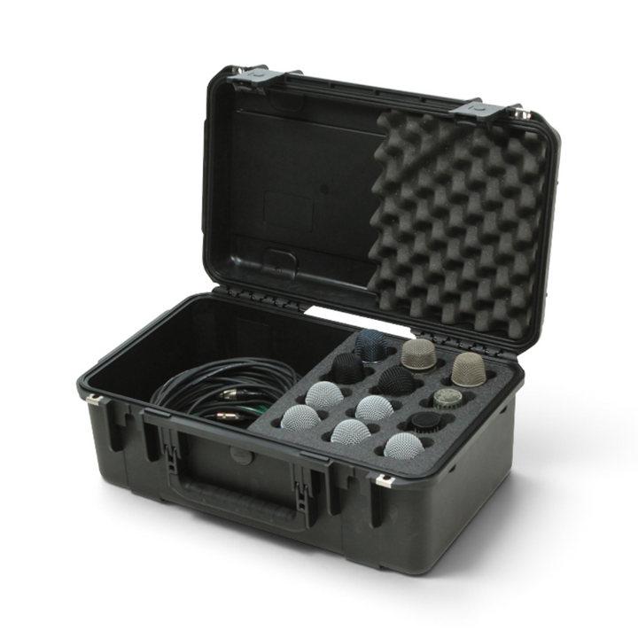 SKB SKB iSeries 2011-12 12-Mic Case (Black, Pre-Cut Foam) - Microphone Cases