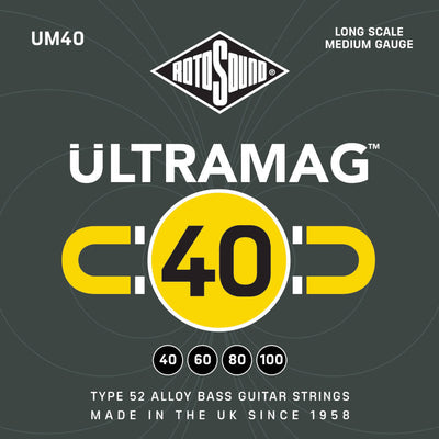 Rotosound Ultramag UM40 Type 52 Alloy 4-String Strings (40-100) - Instrument Accessories