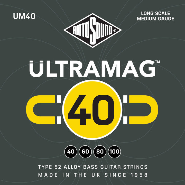 Rotosound Ultramag UM40 Type 52 Alloy 4-String Strings (40-100) - Instrument Accessories