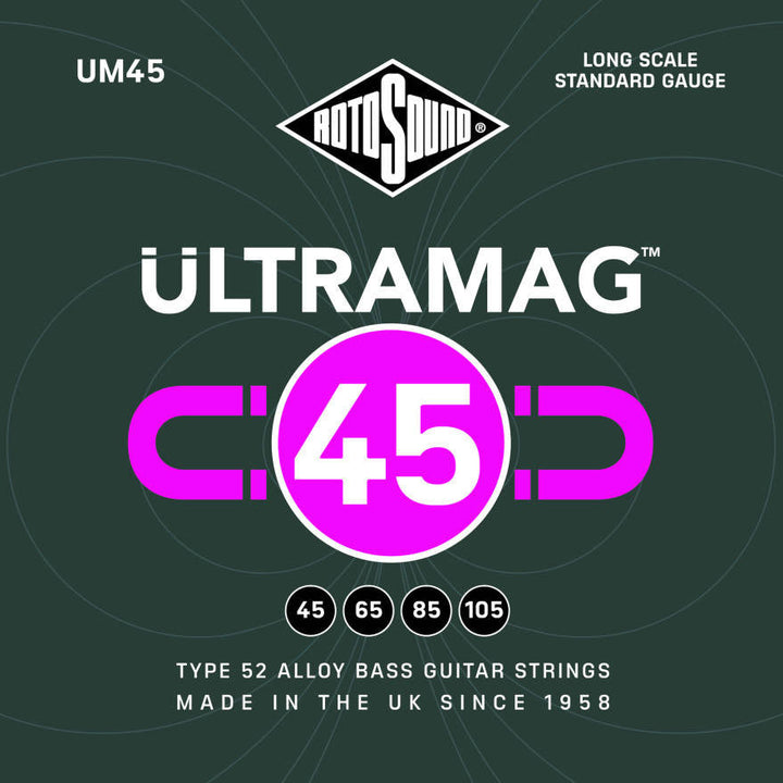 Rotosound Ultramag UM45 Type 52 Alloy 4-String Strings (45-105) - Instrument Accessories