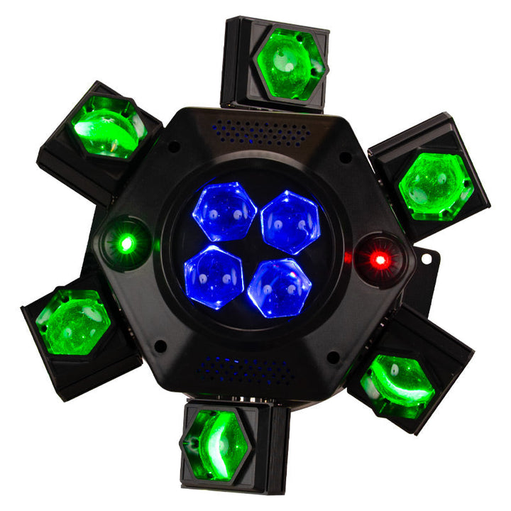 Eliminator CENTERDROID Multi-Effect Fixture with 10 x 15W RGBW - Stage Lighting