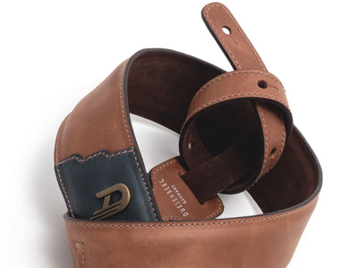 Duesenberg 3-Step Leather Guitar Strap Custom Edition (Brown)