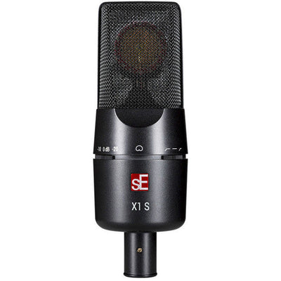 SE Electronics X1S X1 Series Large Condenser Microphone and Clip – front view