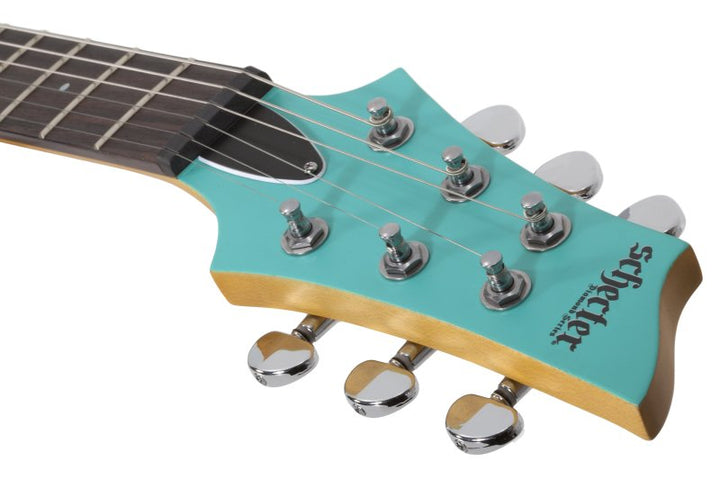 Schecter C-6 Deluxe Electric Guitar (Satin Aqua)
