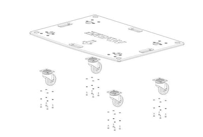EAW RS118-CASTER-PALLET Caster Kit for RS118 / SBX118