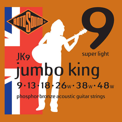 Rotosound Jumbo King JK9 Phosphor Bronze Acoustic Guitar Strings - Instrument Accessories