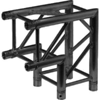 Global Truss F34-SQ-4121-BLACK 2-Way 90° Square Corner for F34 (Matte Black)