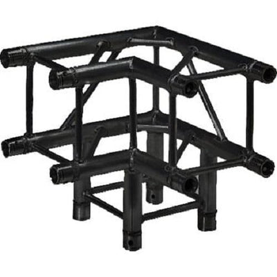 Global Truss Global Truss F34-SQ-4126-BLACK 3-Way 90° Square Corner for F34 (Matte Black)