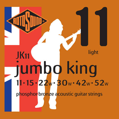 Rotosound Jumbo King JK11 Phosphor Bronze Acoustic Guitar Strings - Instrument Accessories